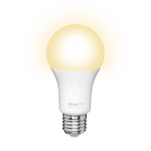 Trust E27 LED CCT WI-FI Smarte WiFi LED-Lampe, Lichtstimmung weiß, Fassung E27, von Ihrem Smartphone/Tablet zu steuern 