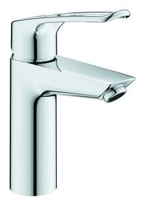 Grohe Waschtischarmatur »Eurosmart« Einhand offener Hebel mit Push-open-Ablaufgarnitur M-Size - Chrom 