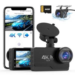  SIGRILL 4K/2K+1080P Dashcam Auto Vorne Hinten, WiFi Dashcam Free 64GB Card,170°Wide Angle,Dash Cam G-Sensor,Car Camera APP Control,WDR Night Vision,Dasch-cam Auto kabellos,Mini cam Support 256GB Max 