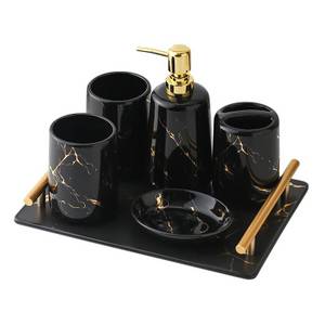 jti Badezimmerset in 5 Teilen - Schwarz 