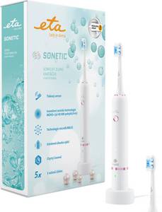 Eta Schallzahnbürste »Sonetic 970790000«, 2 St. Aufsteckbürsten, Innovative Schalltechnologie MOVE+ (bis zu 40.000 Bewegungen/Minute) 