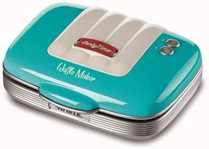 Ariete Waffle Maker Party 1973 light blue Doppelwaffelautomat