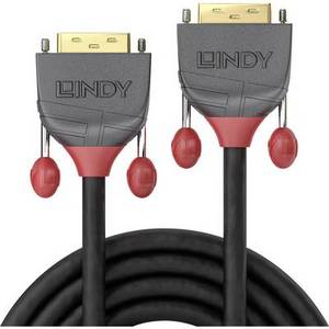 Lindy DVI Anschlusskabel 25.00m 36243 Schwarz [1x DVI-Stecker 18+1pol. - 1x DVI-Stecker 18+1pol.] 