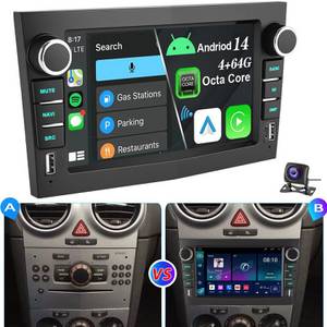 ESSGOO Android 14 Für Opel Zafira B Corsa C D Astra H Vivaro Vectra Autoradio (Digitalradio (DAB), FM, RDS) 