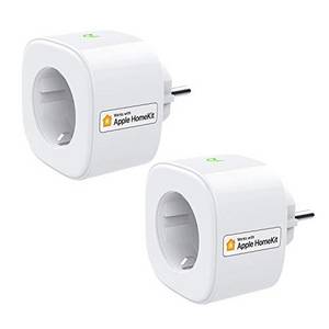  Smart Steckdose funktioniert mit Apple HomeKit, meross WLAN Steckdose, Intelligent Stecker, kompatibel mit Siri, Alexa, Google Assistant und SmartThings, kein Hub erforderlich, 16 A, 2,4 GHz, 2pcs 