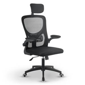 Juskys Bürostuhl Baltimore mit Rollen & Armlehne - Schreibtischstuhl ergonomisch - Stuhl - Schwarz 