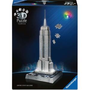 Ravensburger Puzzle 3D Puzzle Iconics: Empire State Building - mit Licht 