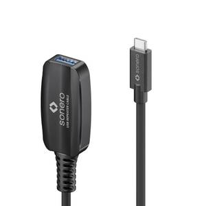 Sonero USB 3.2 Gen1x1 Aktive Verlängerung - C/A schwarz - 5,00m 