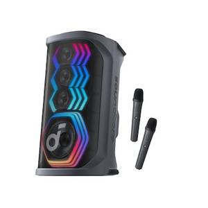 Soundcore Rave 3 Bluetooth Lautsprecher schwarz LED inkl 2 kabellose Mikrofone 