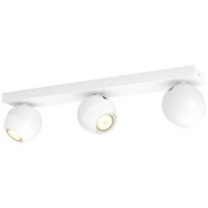 Philips Lighting Hue LED-Deckenstrahler 871951433910100 Hue White Amb. Buckram Spot 3 flg. Weiß 3x350lm inkl. Dimmschalter GU10 15 W 