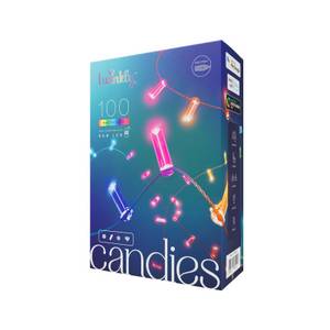 TWINKLY Candies, 100 Kerzen, Smart, Kabel grün, 6m 