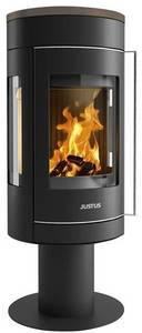 Justus Meva Stahl (4827-32) schwarz Kaminofen