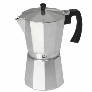 Jata Espressokocher Italienische Kaffeemaschine  CCA9 Edelstahl 9 Tassen 