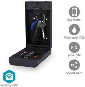 Nedis N BTHKB10BK - Schlüsselbox, PIN-Code, Bluetooth, Outdoor 