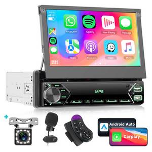 Hikity 1DIN 7-Zoll HD MP5 Player, mit DAB, Mirror Link, Kamera Autoradio (Digitalradio (DAB) 