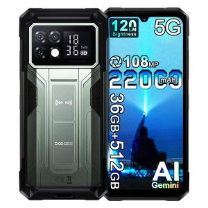 Doogee S200 Max 5G Outdoor Handy, 22000mAh/66W, Dual 120LM Campinglicht Smartphone (6.72 Zoll, 512 GB Speicherplatz, 108 MP Kamera, 512GB, 1.3'' AMOLED Heckdisplay, 6.72'' 120Hz, 100MP Kamera, Dual SIM) 