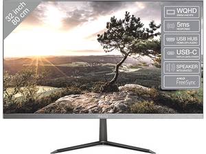  PEAQ PMO S323-IQSC 32 Zoll WQHD Slim Monitor (5 ms Reaktionszeit, 75 Hz) 