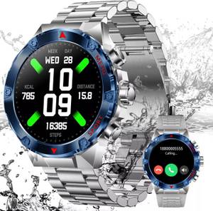 Fanttik Smartwatch Herren mit Telefonfunktion, 400mAh Batterie, Smartwatch (1,43 Zoll) AMOELED-Farbbildschirm mit hoher Auflösung Outdoor Sport-Smartwatch, Fitness-Tracker-Uhr für über 100 Sportarten, mit Herzfrequenz-/Blutdruck/Schlafüberwachung, für And 