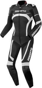 Bogotto Motowear Bogotto Misano 2tlg.Damen schwarz/weiss Lederkombi