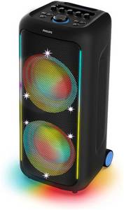 Philips Party-Lautsprecher »TAX5000E« Stereo (Bluetooth Bass- und Lautstärkeregelung   Beleuchtungseffekte   Extra Bass   Kabellos   Karaoke-fähig   Lautstärkeanpassung   Sprachsteuerung über das Smartphone   USB-Aufnahme 100 W) 