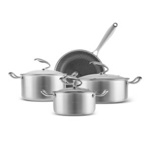 Karaca Topf-Set 5Ply PowerSteel 316+ 7-teiliges Kochgeschirrset 