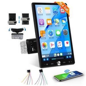Hikity Autoradio 1Din 10.4 Zoll Bluetooth 