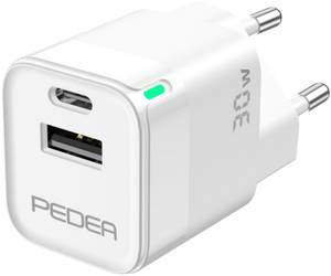 Pedea USB/USB-C Schnellladegerät (30W) weiß 