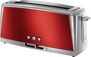 Russell Hobbs Toaster Luna Solar Red 23250-56, 1 langer Schlitz, für 2 Scheiben, 1420 W Langschlitztoaster