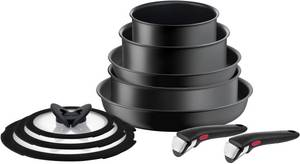 Tefal Topf-Set » L76491 Ingenio Ultimate«, Aluminium, (Set, 10 tlg.), stapelbar, Antihaftversiegelung, induktionsgeeignet, hergestellt in Frankreich, Thermo-Signal Temperaturanzeiger 