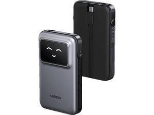  UGREEN Power Bank with Built-in Cable Powerbank 10000 mAh Gray 