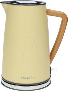 Nedis N KAWK510EYW - Wasserkocher, 1,7 l, 2200 W, gelb 