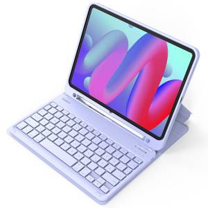 Inateck Tastatur Hülle für 10,9 Zoll iPad 10th, iPad Air 5/4, iPad Pro 11 iPad-Tastatur (abnehmbar, mit Bildschirmabschaltung und Pencil Slot, QWERTZ) 