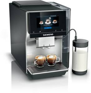Siemens Kaffeevollautomat TP715D47, inkl. Glas- Milchbehälter, aromaSelect, autoMilk Clean und Cold Brew. 