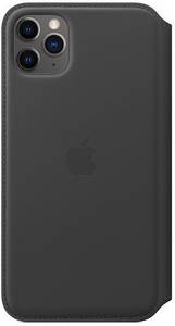 Apple Leder Folio (iPhone 11 Pro Max) Schwarz Handyhülle