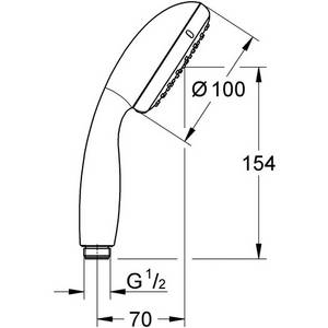 Grohe Handbrause Vitalio Start 100 I, Durchmesser 10 cm