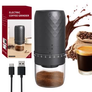 ibettertec Kaffeemühle Tragbare akkubetriebene Kaffeemühle Elektrisch35g Fassungsvermögen, 1800mAh wiederaufladbare Kaffeebohnenmühle mit konischem Keramikfräser 