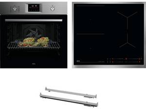  AEG MM500BSPIL Serie 5000 mit SurroundCook®, Einbaubackofenset (Induktionskochfeld, A+, 72 l) 