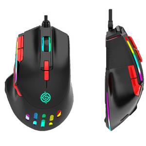 TAMEY Mechanische Maus mit Kabel, Gaming-Maus, schillernde RGB-Farbe Maus (Kann für Geräte mit USB-Schnittstelle verwendet werden) 