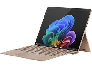  MICROSOFT Surface Pro (Netzteil separat erhältlich), Copilot+ PC, Convertible, mit 13 Zoll Display Touchscreen, Qualcomm Snapdragon X Plus, 16 GB RAM, 512 SSD, Adreno™ Onboard Graphics, Sand, Windows 11 Home 