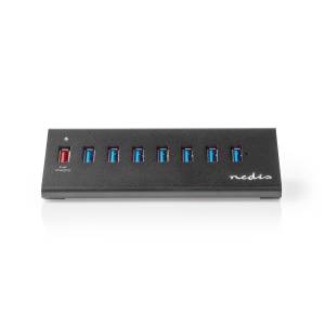 Nedis USB-Hub | 8-Port port(s) | QC3.0 / USB 3.2 Gen1 | Netzstromversorgung / Stromversorgung über USB | 5 Gbps | 8x USB 