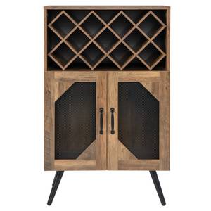 Costway Weinregal »Vintage Weinschrank für 11 Flaschen«, mit abnehmbarem Flaschenregal, Glashalter, 59,5 x 33,5 x 93,5 cm 