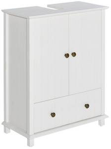 Home Affaire Waschbeckenunterschrank Vili, Badezimmerschrank, Unterschrank, Badunterschrank, Breite 60 cm, Massivholz 