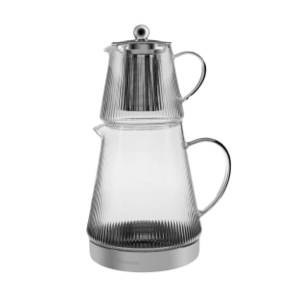 Karaca Teekanne Keops Borosilikatglas-Teekanne, 1500 ml, Glas, Trinkgefäß 