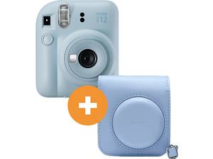  FUJIFILM INSTAX mini 12 Travel Set Sofortbildkamera, Pastel Blue 