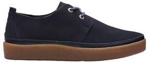 Clarks Originals Clarks Clarkwood Low marineblau Veloursleder Herren-Schnürschuhe