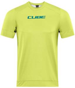 Cube ATX Fahrrad Trikot kurz gelb (2023) Radtrikot kurzarm