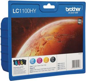 Brother LC-1100HY Multipack 4-farbig (LC1100HYVALBPDR) Farbpatrone