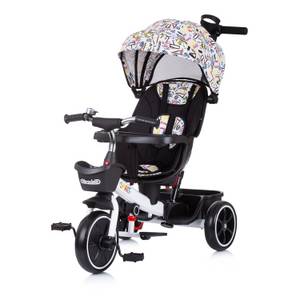 Chipolino Tricycle 4 in1 Smart Schiebestange Sitz drehbar Flaschenhalter Tablett weiß 