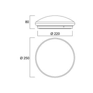 Sylvania Start Surface LED-Deckenleuchte, Ø 25 cm 