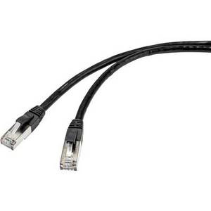 Renkforce RJ45 RF-4538210 CAT 6a S/FTP 50.00 m Schwarz für Außenbereich geeignet 